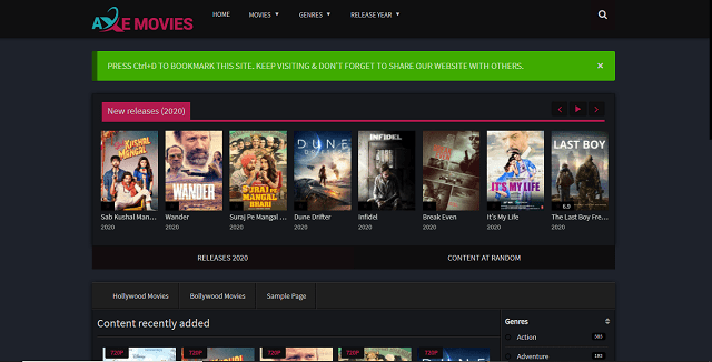 Axemovies movies free download website Homepage