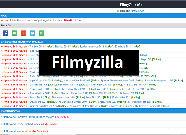 Filmyzilla Hollywood and Bollywood Movies Download in Hindi 2021